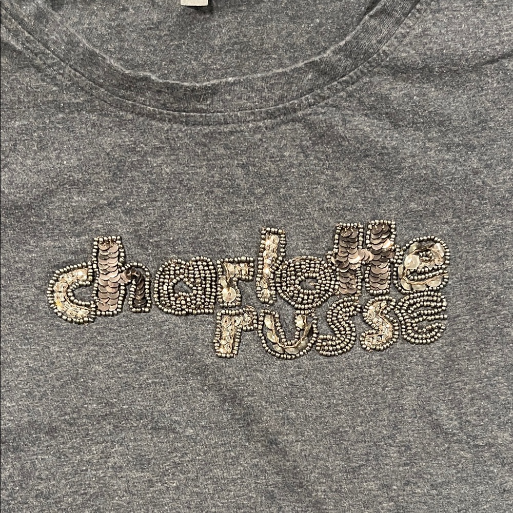 Vintage Charlotte Russe Tee with Embellished Logo